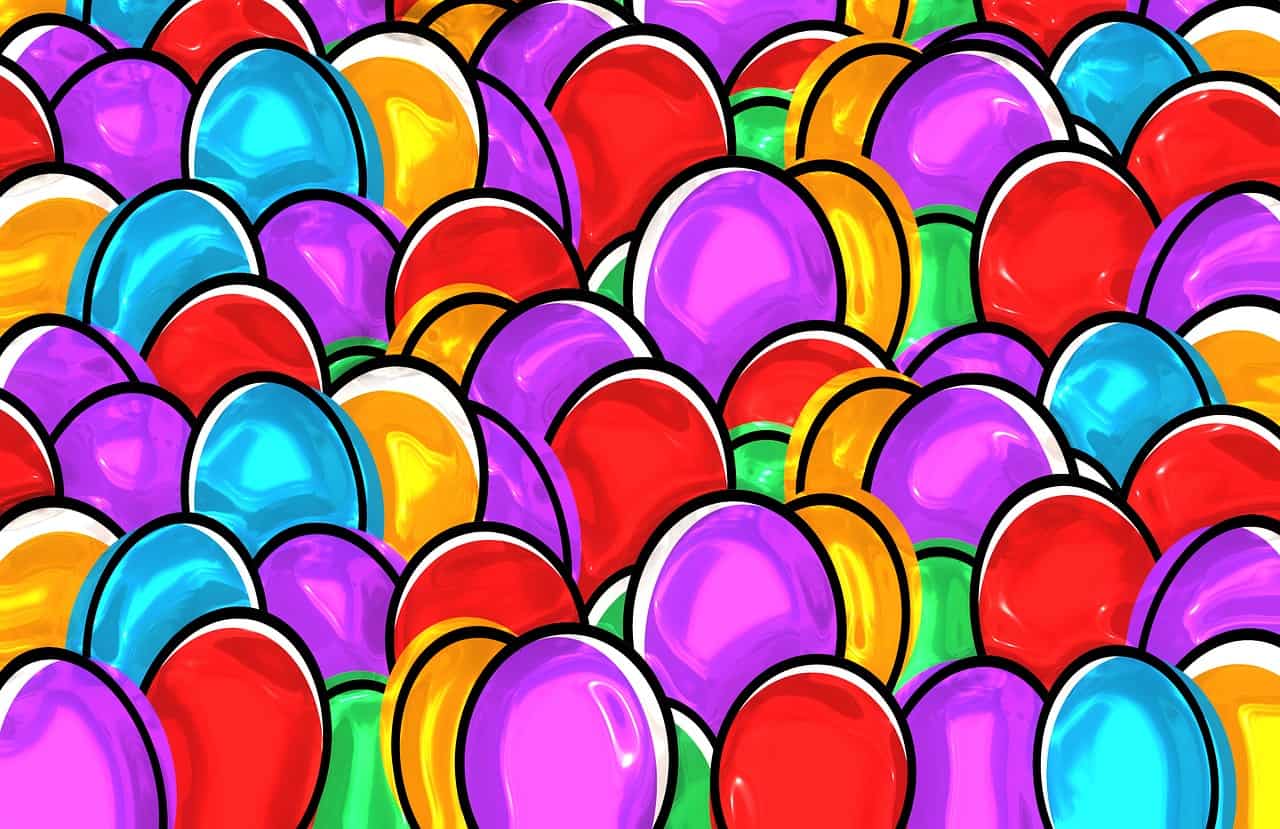 huevos de varios colores
